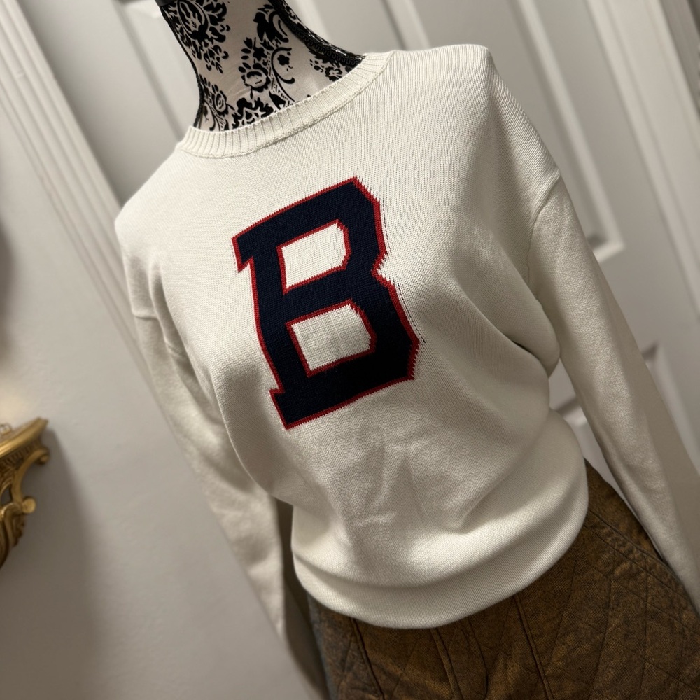Brandy Melville Cream Sweater with Bold B